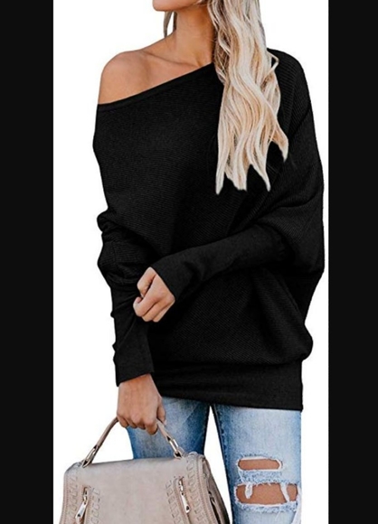 - Tops - Cozy Off Shoulder Knit Top